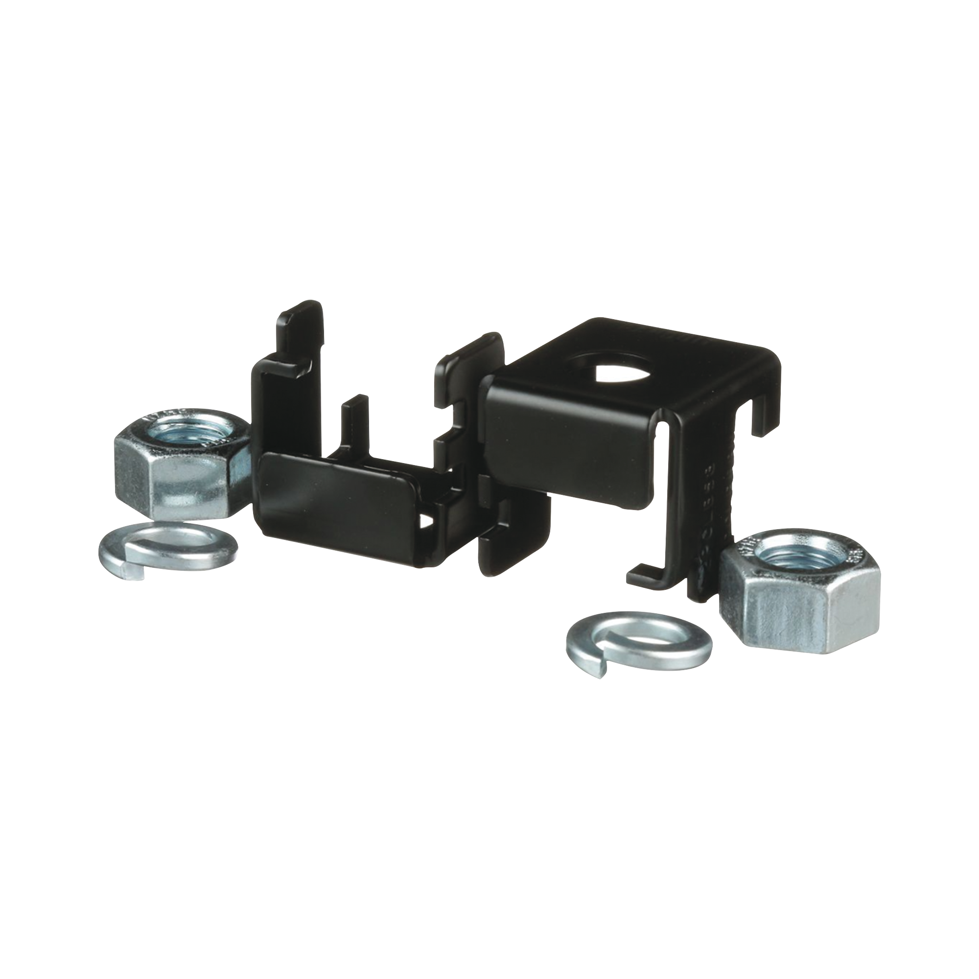 Soporte para Montaje en Charola Tipo Escalerilla, Compatible con Rieles de 9.5 x 38.1 mm o 9.5 x 50.8 mm, Uso Con Varilla Roscada de 5/8, Color Negro