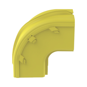Bajada Vertical Exterior de 90º sin Tapa, Para uso con Canaletas 6X4 FiberRunner?, Color Amarillo