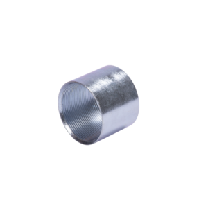 Cople 3/4 (19mm) con rosca galvanizado etiqueta amarilla