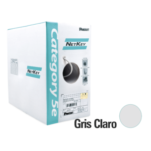 Bobina de Cable UTP 305 m. de Cobre, NetKey, Gris Claro, Categoría 5e (24 AWG), PVC (CM), de 4 pares