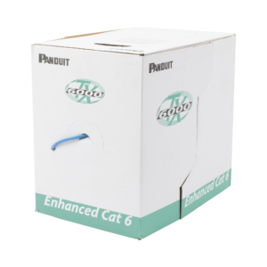Bobina de Cable UTP 305 m. de Cobre, TX6000? PanNet, Reelex, Azul, Categoría 6 Mejorado (23 AWG), LSZH (Bajo Humo, Cero Halógenos), de 4 pares