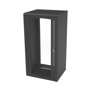 Gabinete para Montaje en Pared, Puerta de Cristal Templado, Cuerpo Fijo con Rack 19 de 24 Unidades