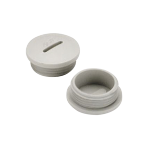 Tapón roscado de 1/2 para caja cuadrada a prueba de intemperie.