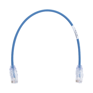 Cable de Parcheo TX6, UTP Cat6, Diámetro Reducido (28AWG), Color Azul, 1ft