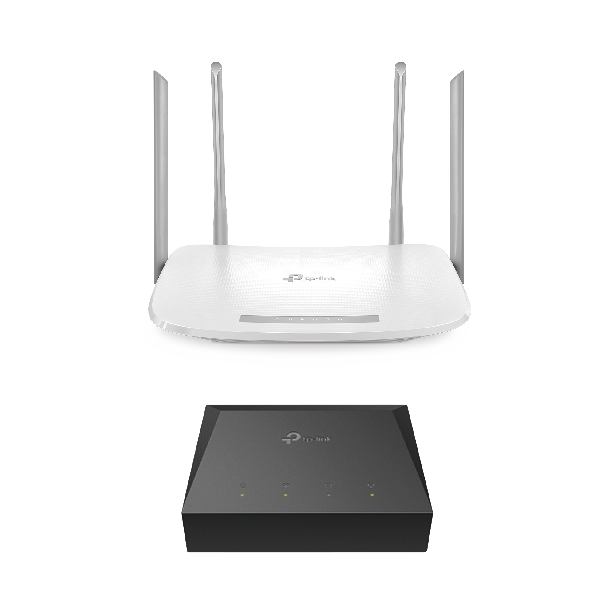 Kit de ONU Gigabit XZ000G3 con Router Router Inalámbrico ISP doble banda AC, Hasta 1167 Mbps, 4 antenas externas omnidireccional, Puertos Gigabit