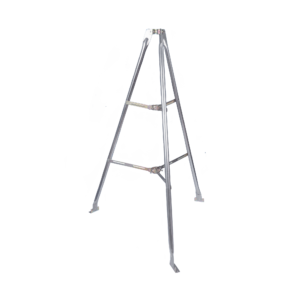 Montaje de tripie para exterior, altura total del tripie 1.52 m. Compatible con mástiles de hasta 3 m de largo 1 1/4 a 2 de diámetro