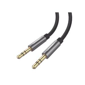Cable Auxiliar 5 Metros / Conector 3.5mm a 3.5mm / Macho a Macho / Cubierta de TPE / Carcasa de Aluminio / Color Negro