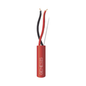 Bobina de 152 Metros de Alambre / 2 x 18 AWG / Resistente al Fuego / Color Rojo / Tipo FPLR- CL3R - C(UL) -FT4 / Para Sistemas Contra Incendio o Sistemas de Evacuación