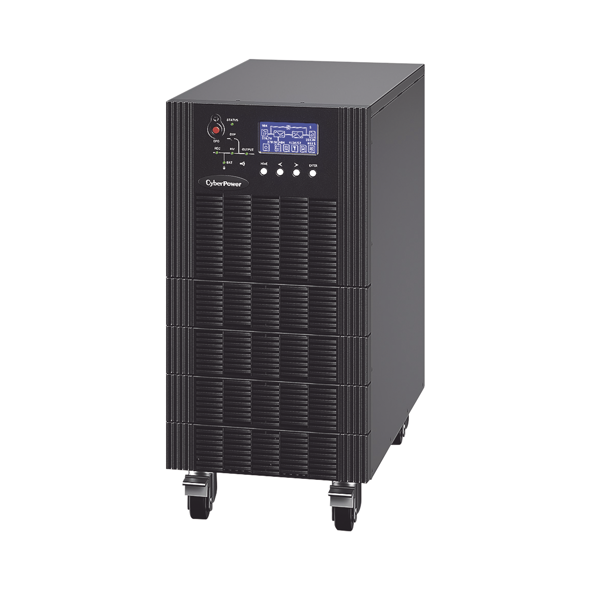 UPS Trifásico de 10 kVA/10 kW, Topología Online Doble Conversión, Voltaje de 208/220 Vca de L-L, Respaldo de 5 Minutos al 100% de Carga, Incluye Módulo y Banco de Baterías