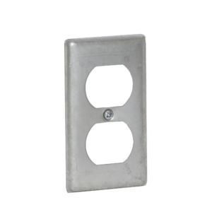 Tapa Metálica 4X2/ Para tomacorriente Duplex.