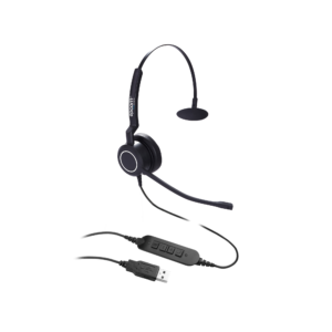 Audífonos USB de Diadema MONO con Audio HD / Micrófono con Cancelación de Ruido / Calidad para uso en Oficina