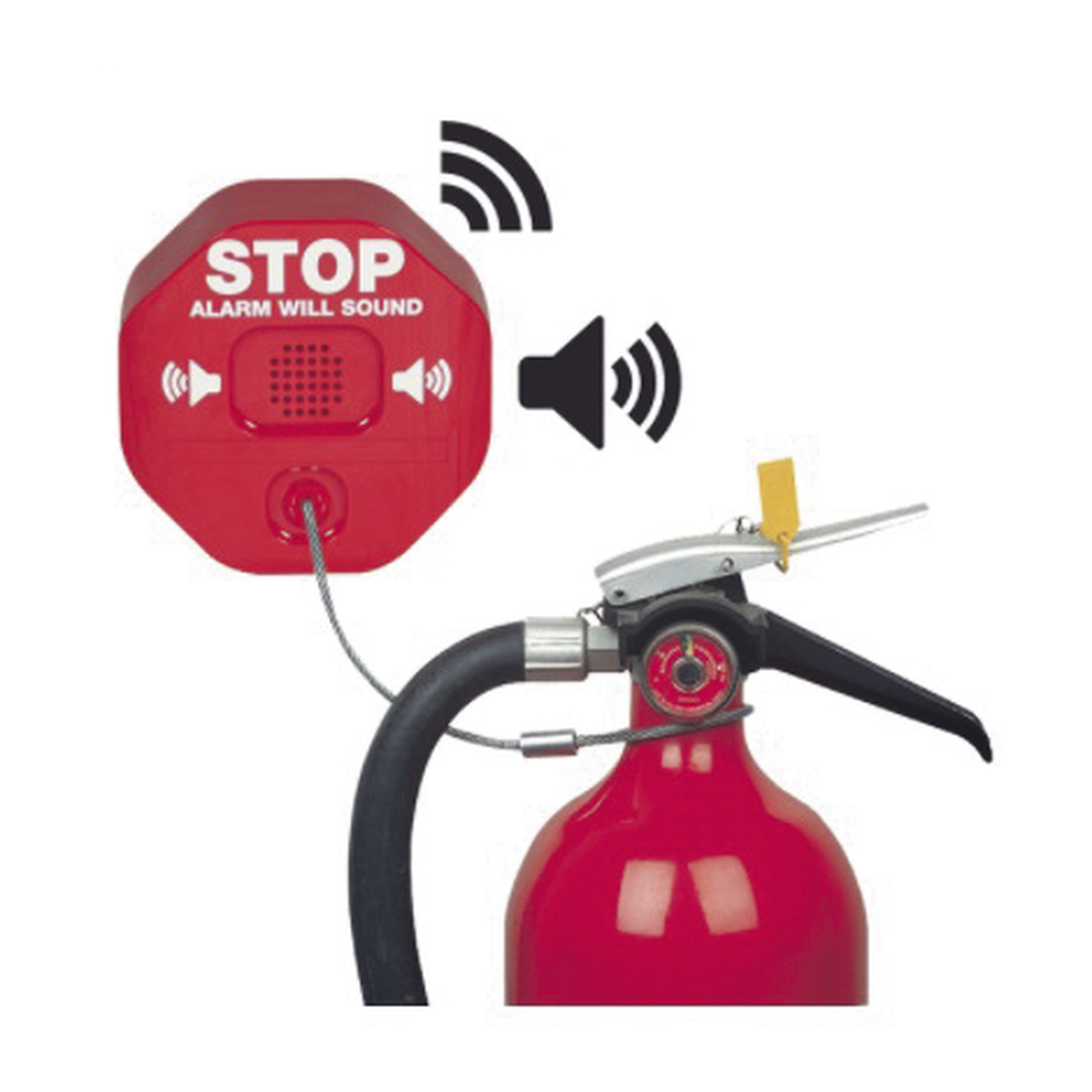 Alarma De Extintor Theft Stopper® Inalámbrica, Previene Robo y Mal Uso Del Extintor