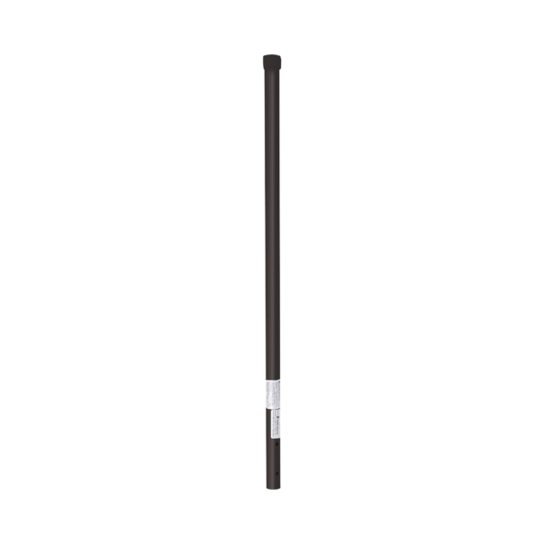 Poste de ESQUINA color Negro para Cerca Electrificada. Tubo Galvanizado cal. 18 de 1 Diam. y 0.8m Alto con Tapón, ideal para 3 aisladores