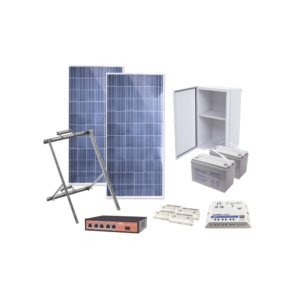 Kit Solar Witek de 28 W con 5 Puertos PoE 802.3 af y PoE Pasivo 24 V para alimentar Camaras IP y un Enlace Punto a Punto en 24 Vcc