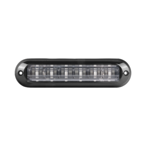 Luz Auxiliar Ultra Brillante  IP67 de 6 LEDs, Color Rojo, con mica transparente y bisel negro
