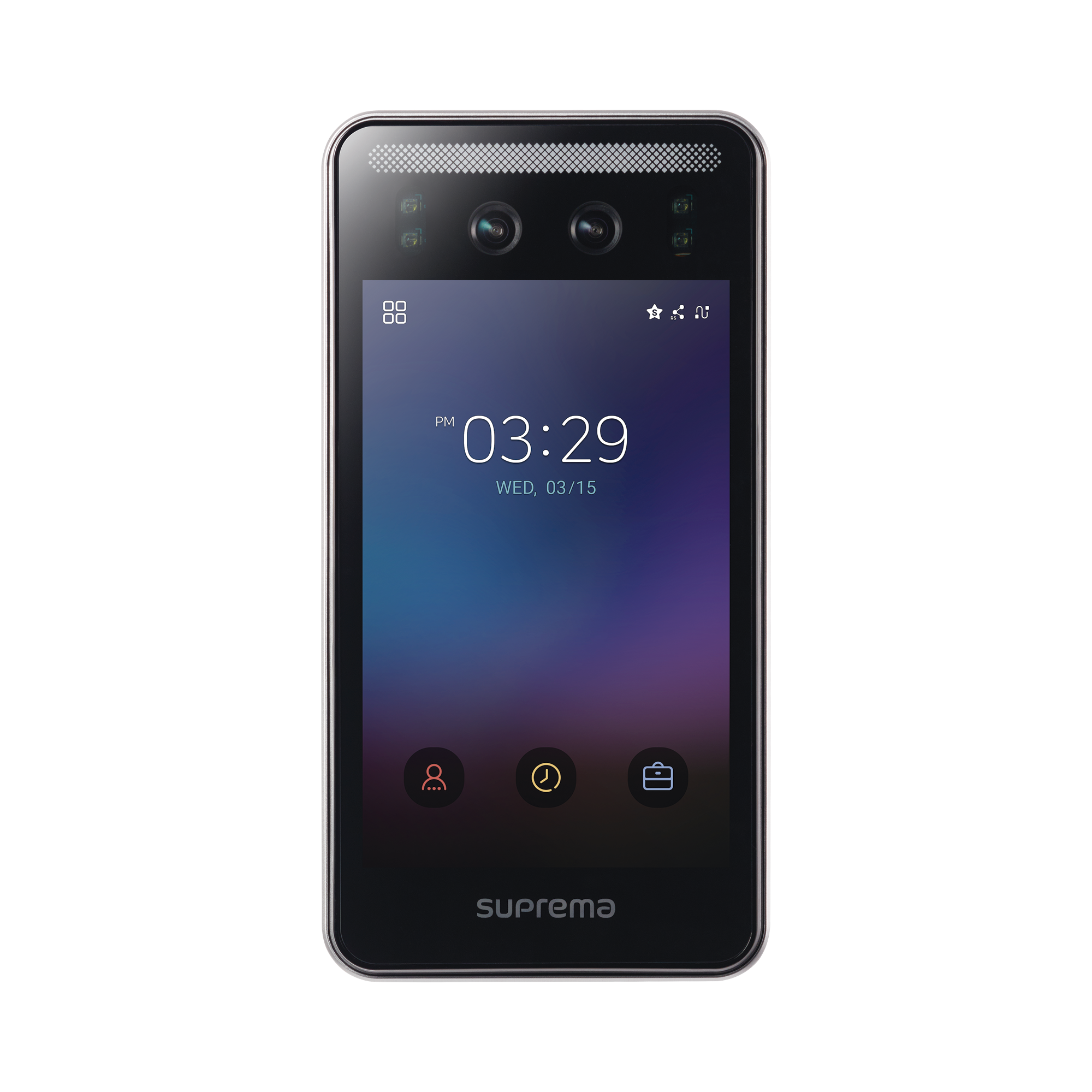 Face station F2 con detector de Cubre bocas, Lector Facial, Lector de tarjetas Móviles y lector de tarjetas RFID(125kHz EM & 13.56Mhz MIFARE) Compatible con BioStar2, Uso para Control de Acceso y Asistencia