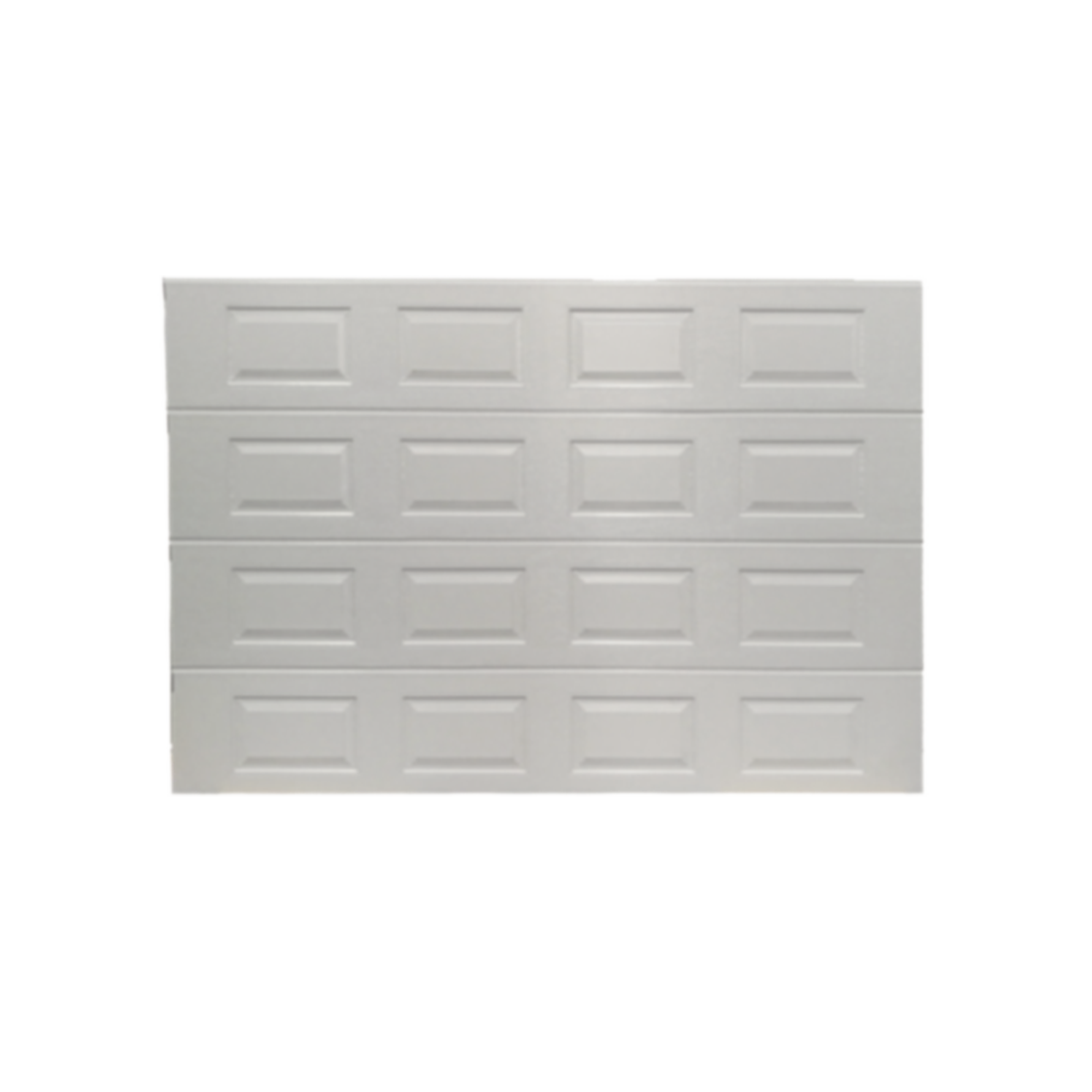 Puerta de Garage de alta calidad, Color blanco 12X8 pies, AISLADA, Estilo Americana , CUADRO CORTO.