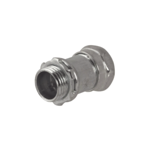 Conector Recto Compresión de Acero Galvanizado para Pared Delgada de 1 .