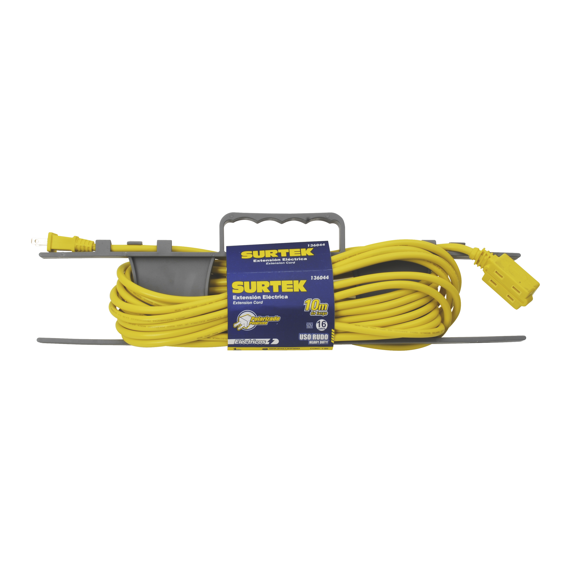 Extensión Eléctrica de Uso Rudo 2 metros / 127 V CA 10 A Máximo / Color Amarillo.
