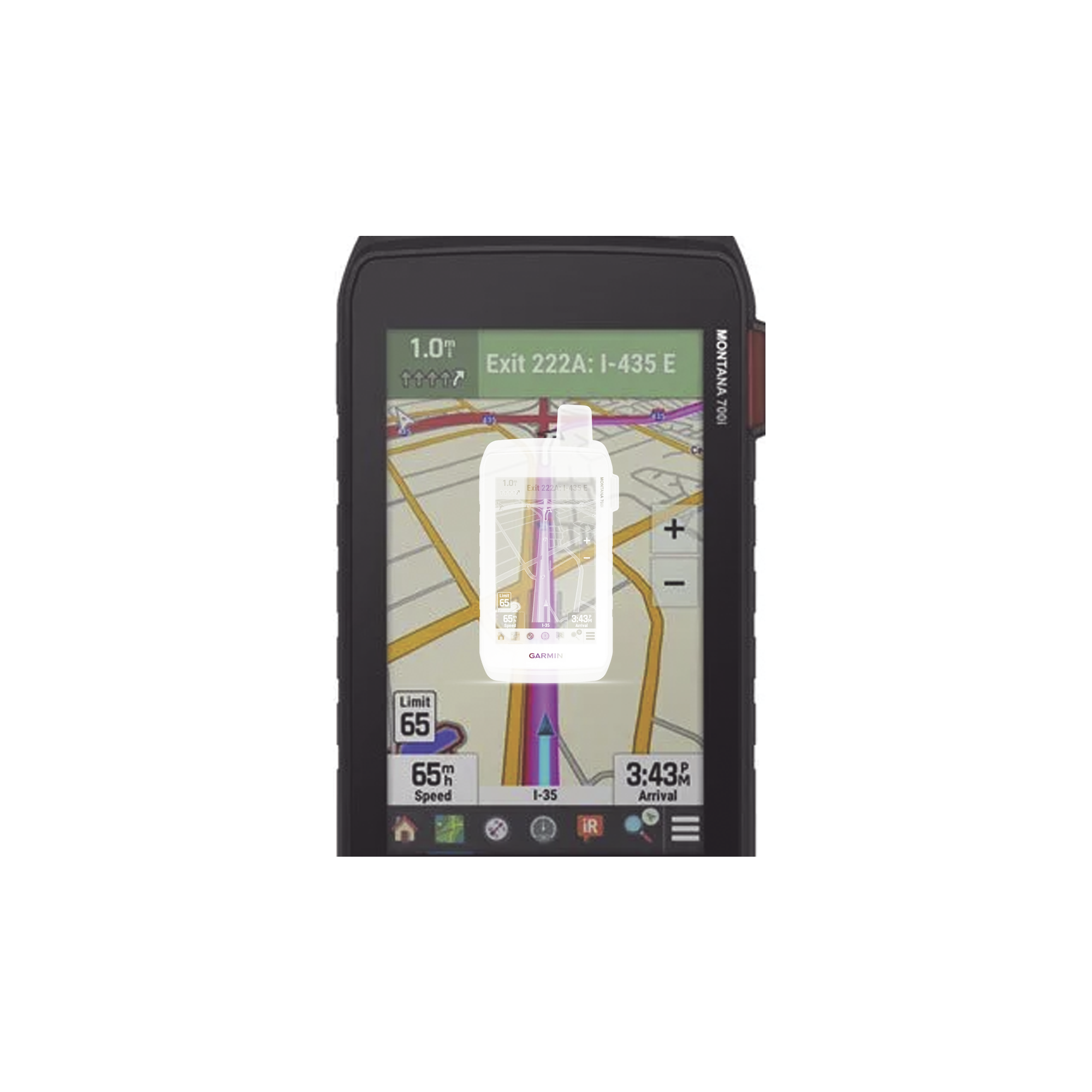 Navegador GPS portátil Montana® 700i, con tecnología inReach, pantalla táctil de 5 incluye batería interna, memoria de almacenamiento de 16GB