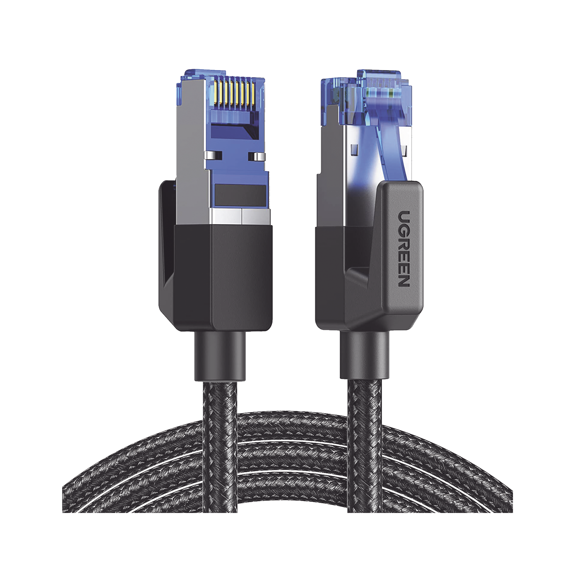 Cable Ethernet Cat8 CLASSâ? F/FTP Redondo con Malla de Nylon 2 Metros