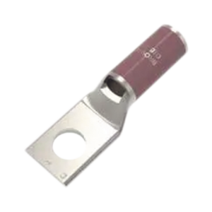 Zapata Terminal de Compresión BURNDY Cañón Corto para Tornillo de 1/4 y Calibre 2 AWG.