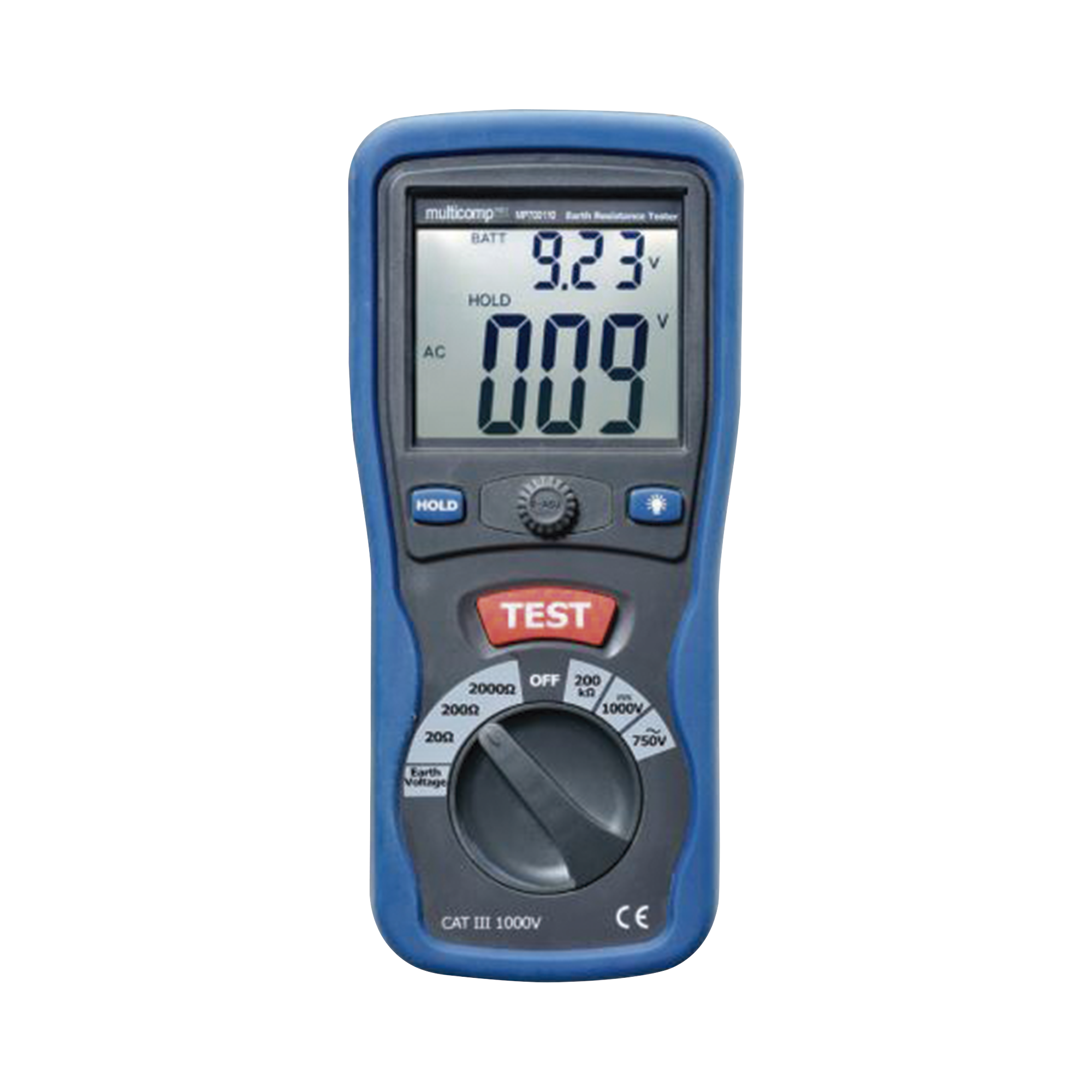 KIT de Medidor de Resistencia a Tierra Digital ( Terrómetro ), a 3 hilos CAT III / 1000 V.