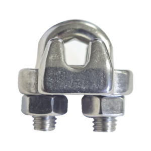 Nudo/ Perro/ Abrazadera Acero Forjado para Cable de 1/4, Acero Inoxidable.