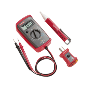 KIT Básico 3 en 1 con Multímetro Digital + Detector de Tensión sin Contacto + Comprobador de Fase GFCI