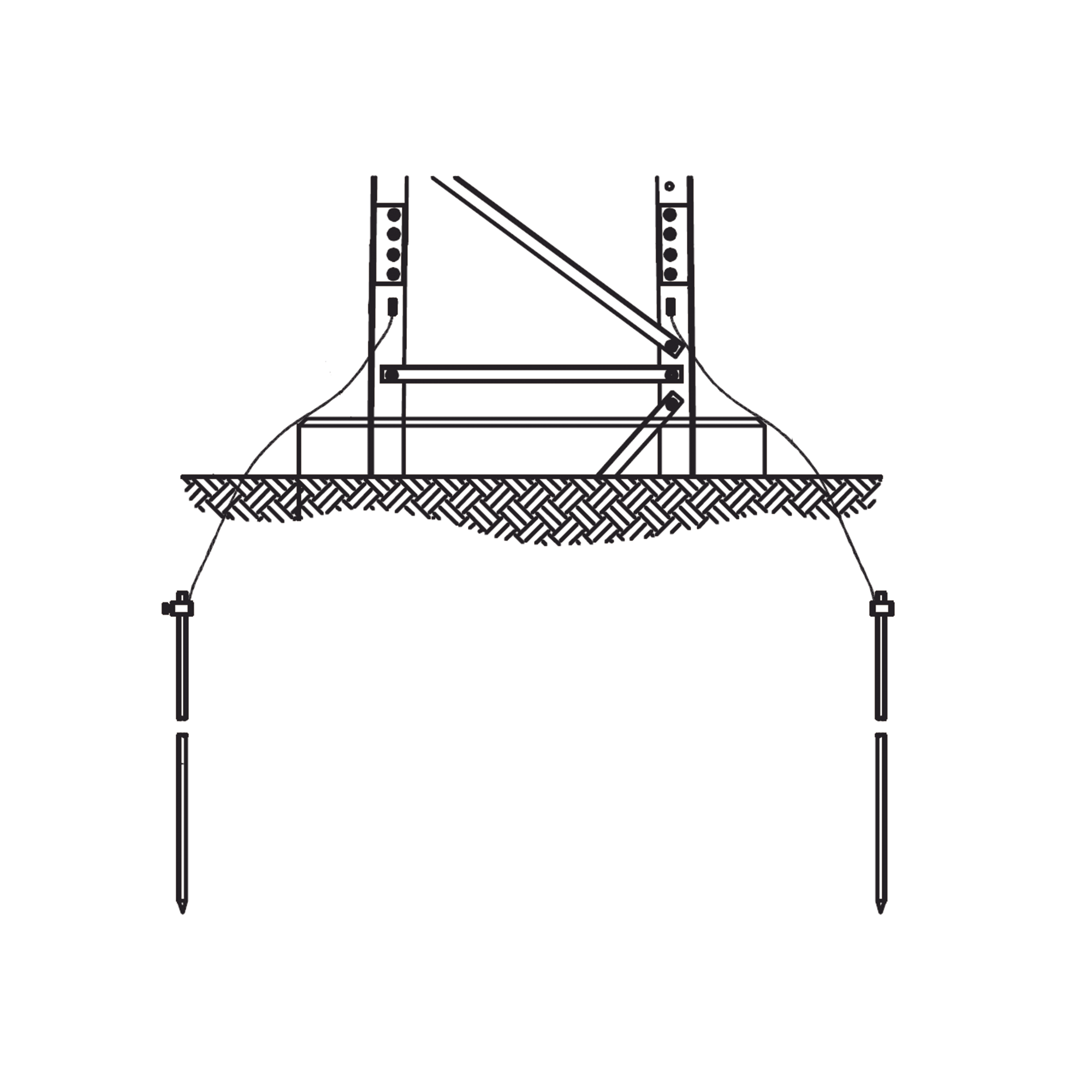 Sistema de Aterrizaje en 3 Piernas para Torre SUPER TITAN. Para Sec. 13 a 21.