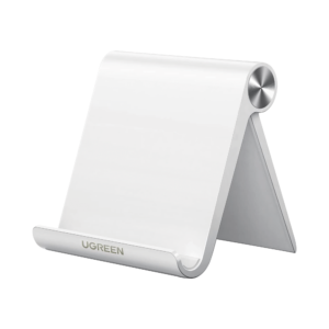 Soporte de Escritorio para Telefono Celular / Ajustable de 0° a 100° / Goma Antiarañazos / Antideslizante / Amplia Compatibilidad con dispositivos de 4 a 7.9 / Plegable / ABS / Color Blanco