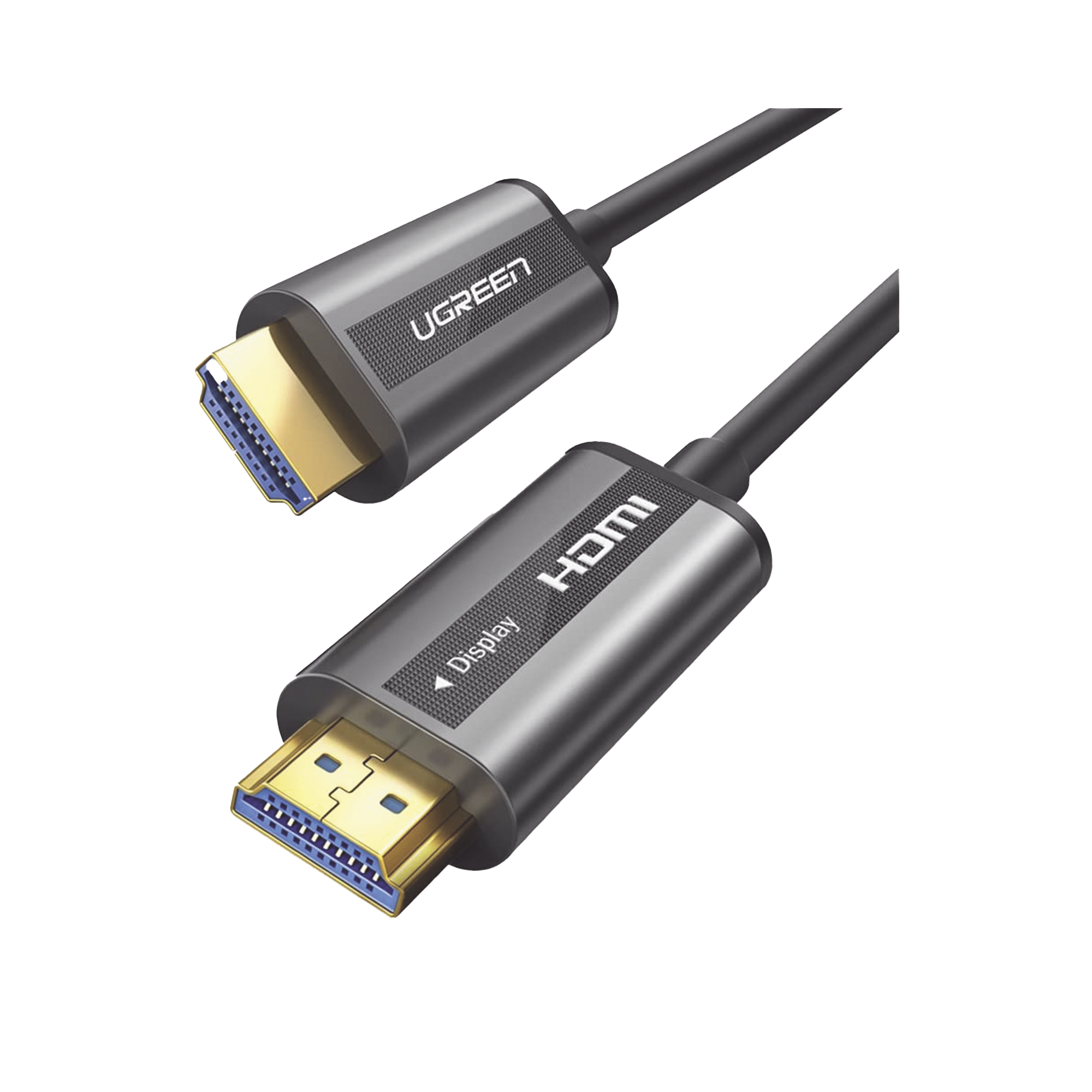 Cable HDMI de 50 Metros por Fibra Óptica 4K@60Hz | Fibra de 4 núcleos + Cobre estañado de 7 núcleos | Compatible con HDMI 2.0 | Alta velocidad 18 Gbps | 3D | HDR | Carcasa de Zinc | Premium | 2 Años de Garantía.