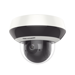 Mini Domo PTZ IP 4 Megapixel / 4X Zoom / H.265+ / 20 mts IR EXIR / WDR / PoE / IK10 /Exterior IP66 / DarkFighter / Micrófono Integrado / Micro SD