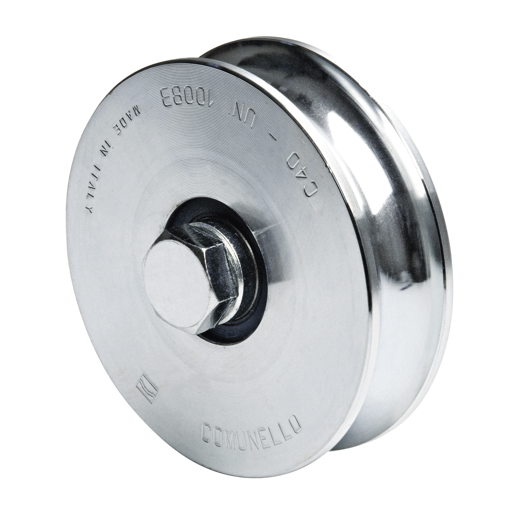 Rueda de 12 cm SIN Soporte / Soporta hasta 450 kg / Canal Tipo U