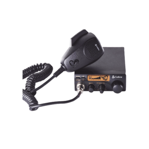 Radio móvil en banda CB de 40 canales en modulación AM con pantalla monocromática y función de PA