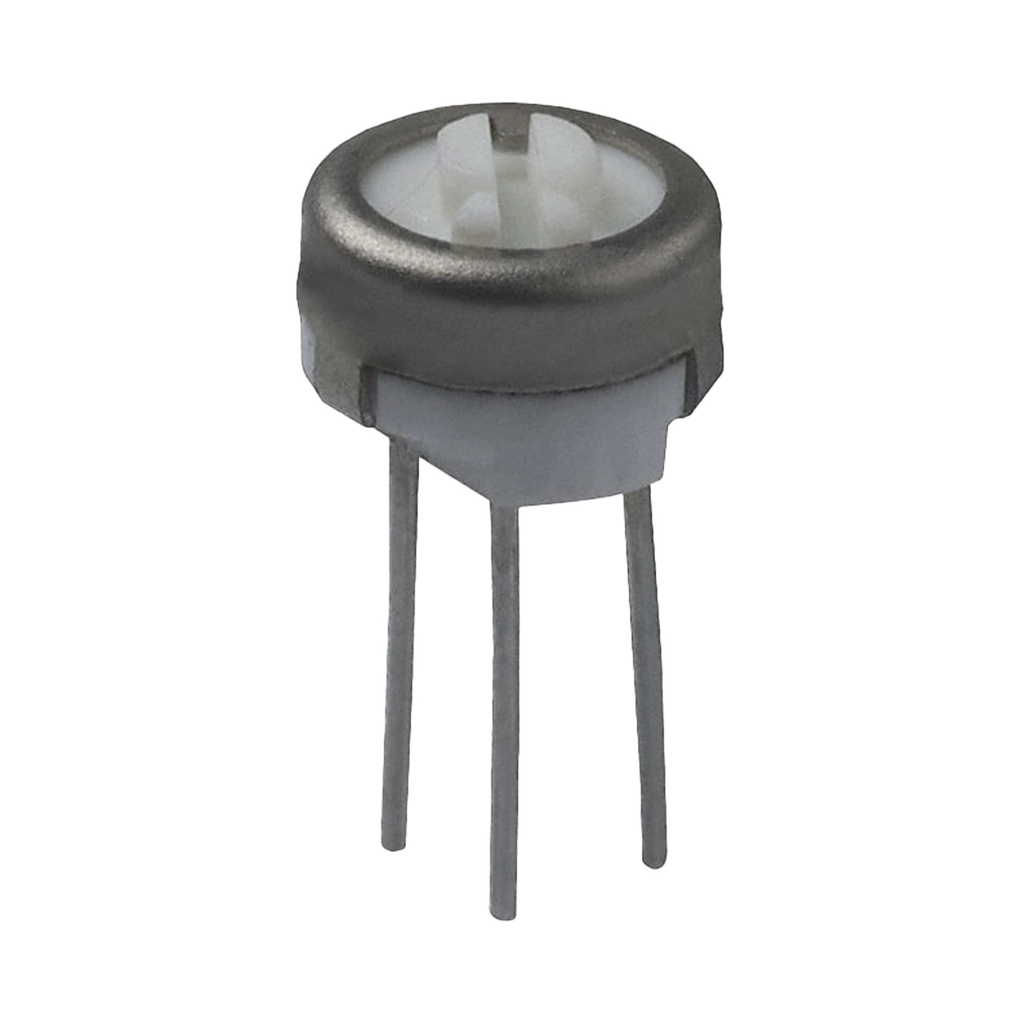 Potenciómetro Cermet Trimer de 200k Ohm, 1 Vuelta, 0.250 Diam., 0.5 Watt, Terminales para PCB.