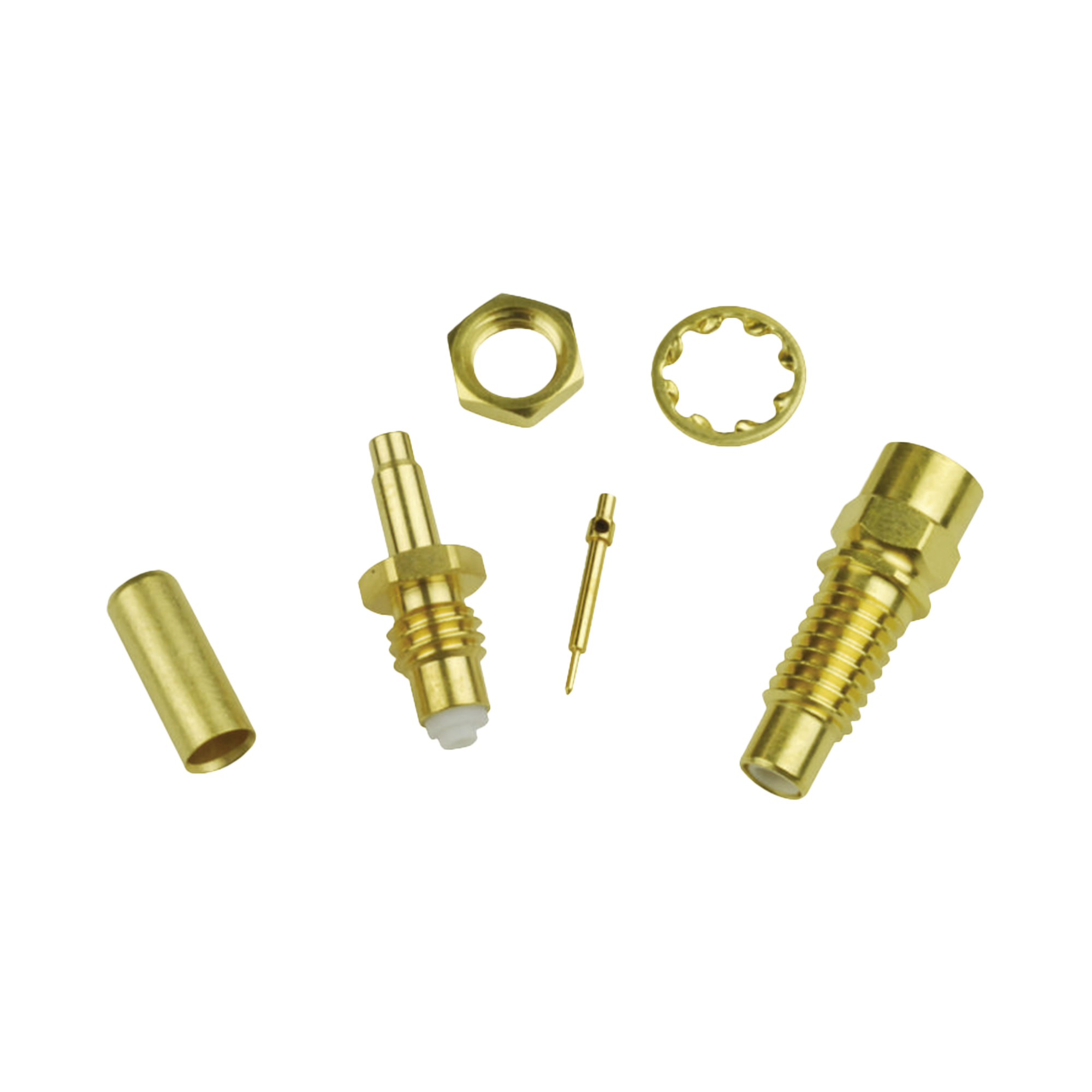 Conector Jack SMC de Anillo Plegable para Cable RG-316 y Montaje en Chasis.