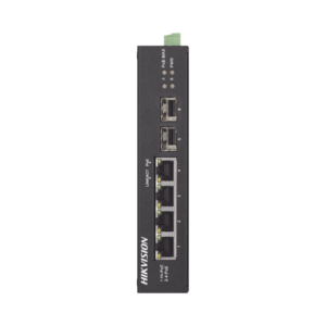 Switch Industrial No Administrable Gigabit / 3 Puertos Gigabit PoE+ (30 W) + 1 Puerto Gigabit PoE++ (60 W) / 2 Puertos SFP / 65 W Total / 48 a 57 VCD / Ideal para Proyectos / 300 Metros de Distancia