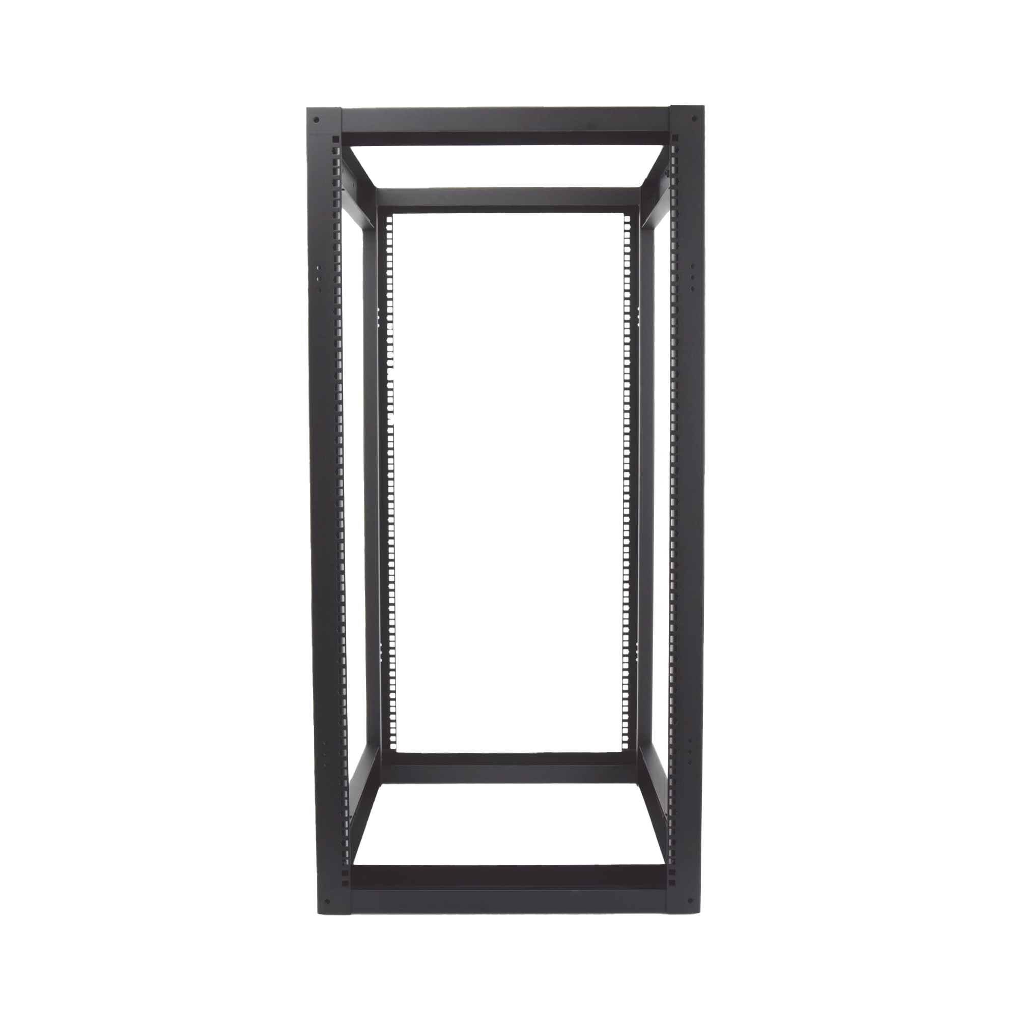 Rack Estándar 19 de 4 Postes, Acero, 24 Unidades, Profundidad Ajustable.