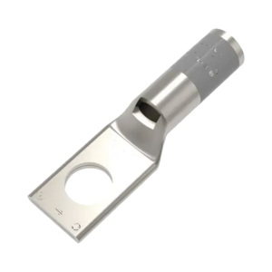 Zapata Terminal de Compresión BURNDY para Tornillo de 1/4 y Calibre 4 AWG.