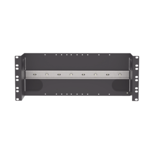 Soporte Industrial Para Instalar Equipos de Montaje en Riel DIN, Para Racks o Gabinetes Estándar de 19in, de 4UR, Color Negro