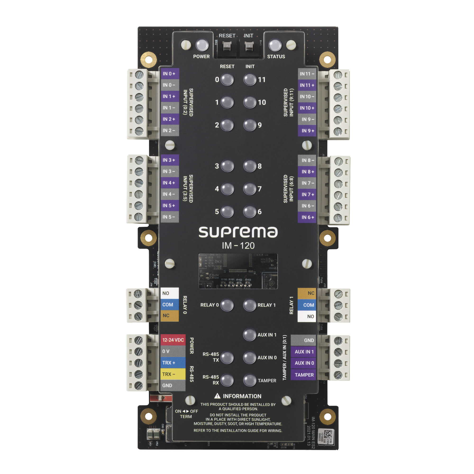 Módulo de Supervisión de 12 Entradas y 2 salidas de Relevador