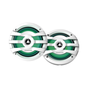 Par de altavoces fabricados en grado marinos en rejilla color blanco de 6.5 con iluminación led, potencia máxima de 260 W