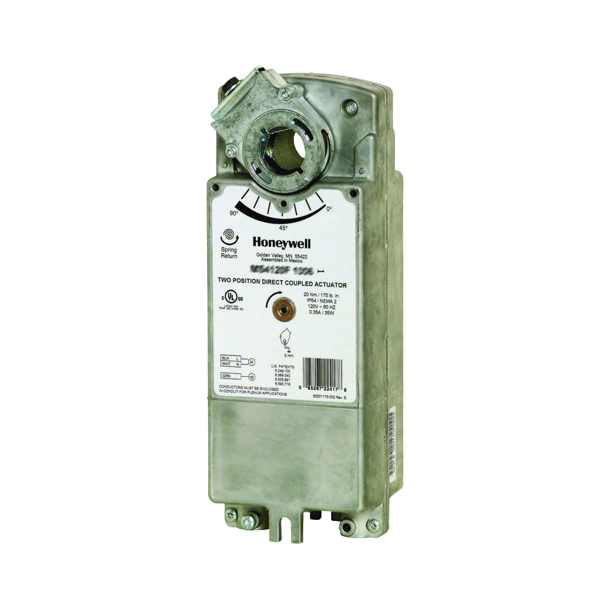 Actuador de amortiguador directo , 120VAC