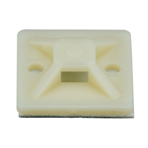 Montaje-Sujetador Adhesivo STRONGHOLD de 4 Vías de 1 x 1 x 1/4, Color Natural,  Nylon 6.6 Retardante de Llamas V-2, Paquete de 100pz