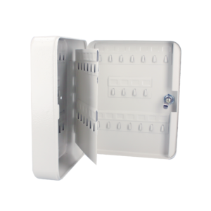 Caja para llaves con capacidad para 60 llaves/ Medidas 200 x 250 x 75 mm  (ancho x alto x profundidad)/ Fabricada en acero/ Cerradura con llave.