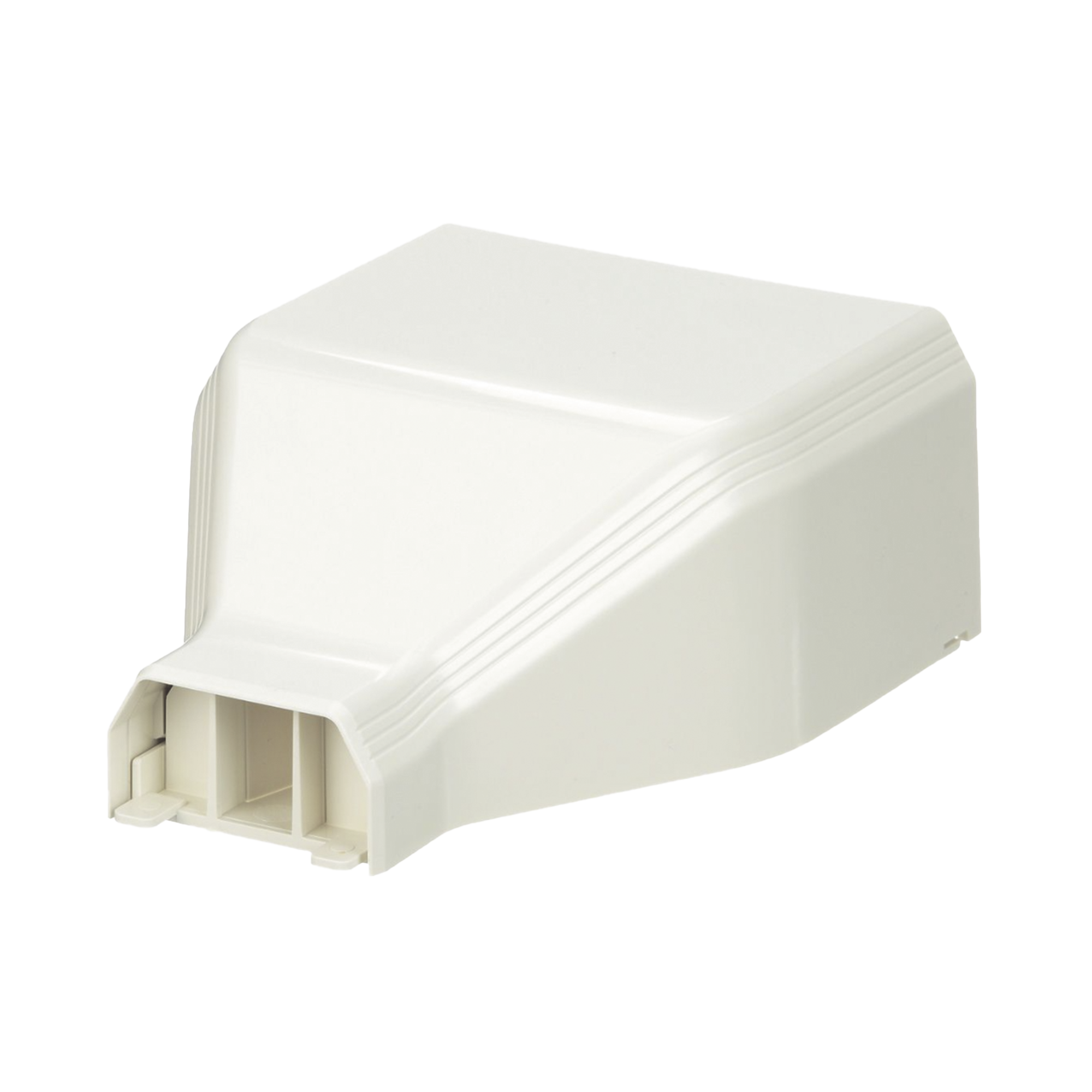 Conexión de tubería a canaleta T45, Salidas de 1/2, 3/4, 1 y 1 1/4, material ABS, Color Blanco Mate