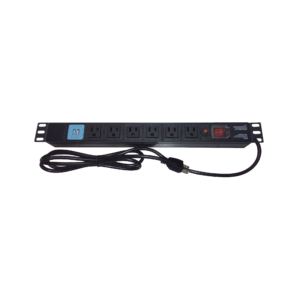 Tomacorriente Horizontal (PDU) de 6 contactos (NEMA 5-15R) + 2 USB para instalación en Rack de 19, 1UR, 125 Vca/ 15 A (THE0040091001001)