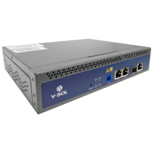 OLT de 1 puerto GPON SC/UPC + 3 puertos Uplink (2 puertos Gigabit Ethernet + 1 puerto SFP/SFP+), Fuente de alimentación redundante AC/DC , hasta 128 ONUS