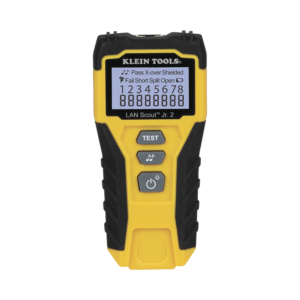 Tester  de Cable LAN Scout? Jr. 2/ Para: Prueba aprobada/ Error de Cableado/ Falla de Circuito Abierto o Cortocircuito/ Par Dividido/ Blindaje.